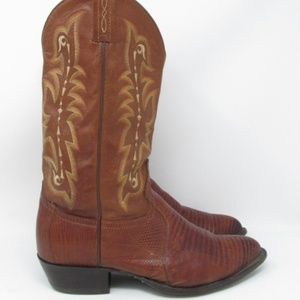 🇺🇸 Tony Lama lizard cowboy boots mens size 9.5D